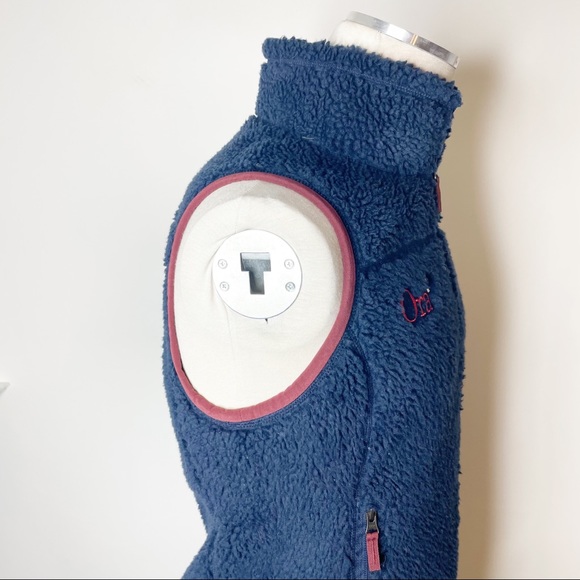 LL Bean Mens Size S Sherpa Mountain Pile Fleece Vest Blue Hiking Gorpcore - Picture 6 of 10